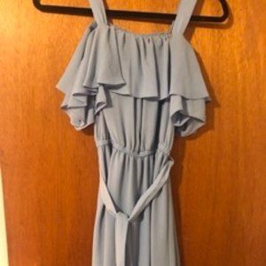 Miss Selfridge Blue Ruffle Mini Dress SIze US 4 NWT